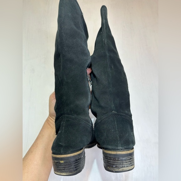 Franco Sarto A-Track Knee High Black Suede Boots Women’s 7M Vibram - Picture 6 of 15